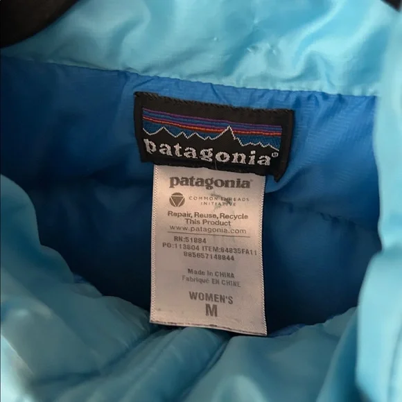 Patagonia Hi Loft Down Sweater Puffer Jacket Full Zip Blue Winter - Picture 3 of 7